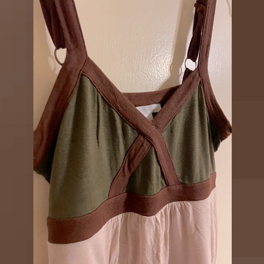 3/$15 Brown and Olive Tank Top - Picture 4 of 4